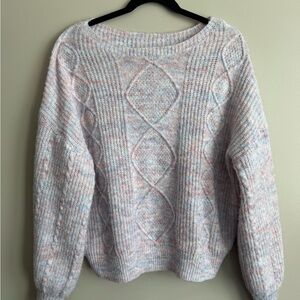 Cozy Knit Sweater - Pastel Multicolor